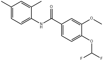 4-(difluoromethoxy)-N-(2,4-dimethylphenyl)-3-methoxybenzamide Struktur