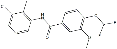 N-(3-chloro-2-methylphenyl)-4-(difluoromethoxy)-3-methoxybenzamide Struktur