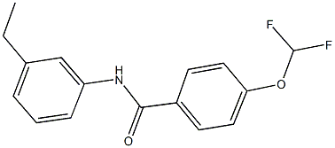 4-(difluoromethoxy)-N-(3-ethylphenyl)benzamide Struktur