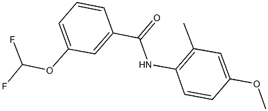 3-(difluoromethoxy)-N-(4-methoxy-2-methylphenyl)benzamide Struktur