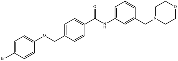 4-[(4-bromophenoxy)methyl]-N-[3-(4-morpholinylmethyl)phenyl]benzamide Struktur