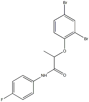 2-(2,4-dibromophenoxy)-N-(4-fluorophenyl)propanamide Struktur