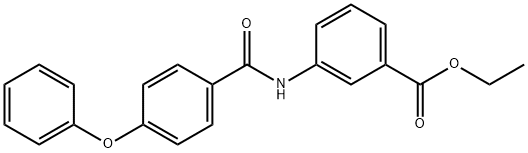 ethyl3-[(4-phenoxybenzoyl)amino]benzoate Struktur