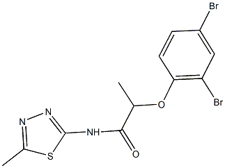 2-(2,4-dibromophenoxy)-N-(5-methyl-1,3,4-thiadiazol-2-yl)propanamide Struktur