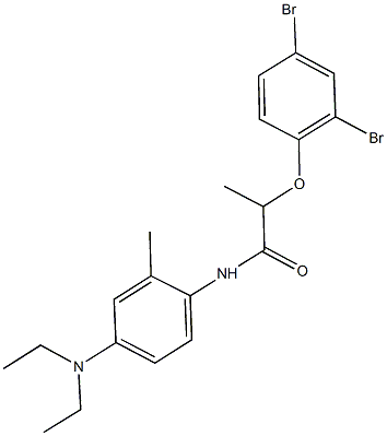 2-(2,4-dibromophenoxy)-N-[4-(diethylamino)-2-methylphenyl]propanamide Struktur