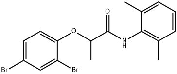 2-(2,4-dibromophenoxy)-N-(2,6-dimethylphenyl)propanamide Struktur