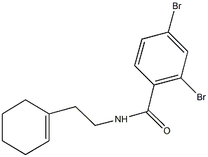 2,4-dibromo-N-[2-(1-cyclohexen-1-yl)ethyl]benzamide Struktur