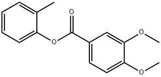 2-methylphenyl 3,4-dimethoxybenzoate Struktur