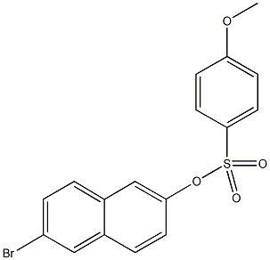 6-bromo-2-naphthyl4-methoxybenzenesulfonate Struktur