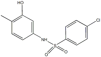 4-chloro-N-(3-hydroxy-4-methylphenyl)benzenesulfonamide Struktur