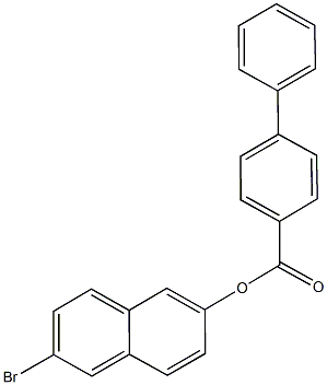 6-bromo-2-naphthyl[1,1'-biphenyl]-4-carboxylate Struktur