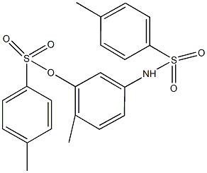 2-methyl-5-{[(4-methylphenyl)sulfonyl]amino}phenyl4-methylbenzenesulfonate Struktur