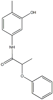 N-(3-hydroxy-4-methylphenyl)-2-phenoxypropanamide Struktur