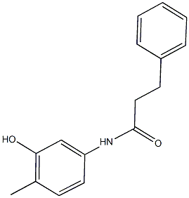 N-(3-hydroxy-4-methylphenyl)-3-phenylpropanamide Struktur