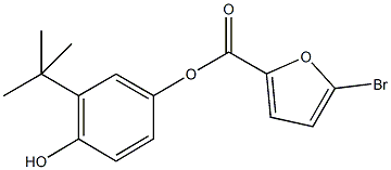 3-tert-butyl-4-hydroxyphenyl 5-bromo-2-furoate Struktur