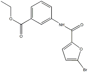 ethyl 3-[(5-bromo-2-furoyl)amino]benzoate Struktur