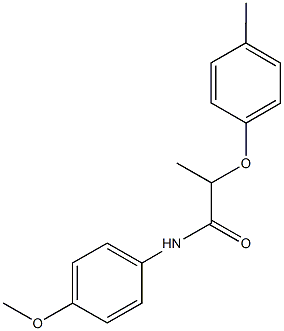 N-(4-methoxyphenyl)-2-(4-methylphenoxy)propanamide Struktur