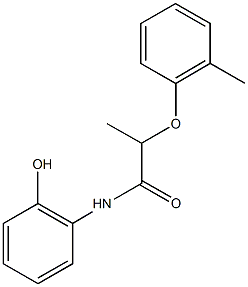 N-(2-hydroxyphenyl)-2-(2-methylphenoxy)propanamide Struktur