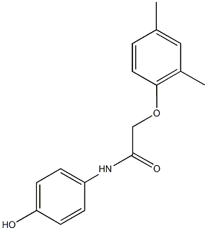 2-(2,4-dimethylphenoxy)-N-(4-hydroxyphenyl)acetamide Struktur