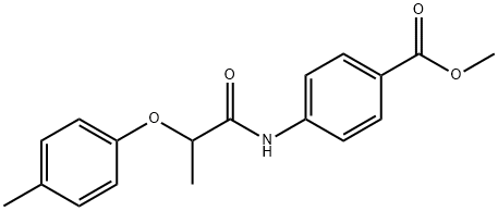 methyl 4-{[2-(4-methylphenoxy)propanoyl]amino}benzoate Struktur