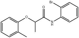 N-(2-bromophenyl)-2-(2-methylphenoxy)propanamide Struktur