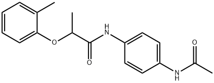 N-[4-(acetylamino)phenyl]-2-(2-methylphenoxy)propanamide Struktur