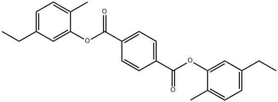 bis(5-ethyl-2-methylphenyl) terephthalate Struktur