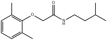 2-(2,6-dimethylphenoxy)-N-isopentylacetamide Struktur