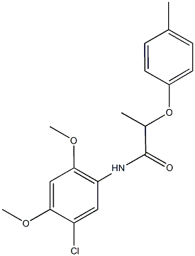 N-(5-chloro-2,4-dimethoxyphenyl)-2-(4-methylphenoxy)propanamide Struktur