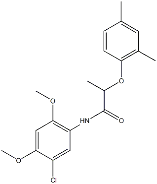 N-(5-chloro-2,4-dimethoxyphenyl)-2-(2,4-dimethylphenoxy)propanamide Struktur