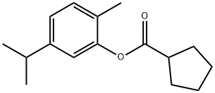 5-isopropyl-2-methylphenyl cyclopentanecarboxylate Struktur