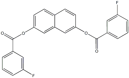 7-[(3-fluorobenzoyl)oxy]-2-naphthyl 3-fluorobenzoate Struktur