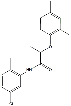 N-(5-chloro-2-methylphenyl)-2-(2,4-dimethylphenoxy)propanamide Struktur