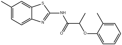 N-(6-methyl-1,3-benzothiazol-2-yl)-2-(2-methylphenoxy)propanamide Struktur