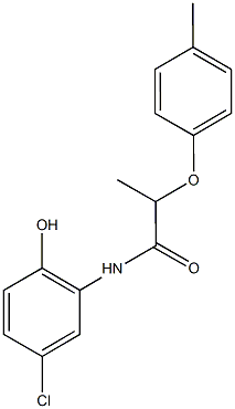 N-(5-chloro-2-hydroxyphenyl)-2-(4-methylphenoxy)propanamide Struktur