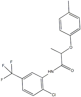 N-[2-chloro-5-(trifluoromethyl)phenyl]-2-(4-methylphenoxy)propanamide Struktur