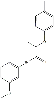 2-(4-methylphenoxy)-N-[3-(methylsulfanyl)phenyl]propanamide Struktur