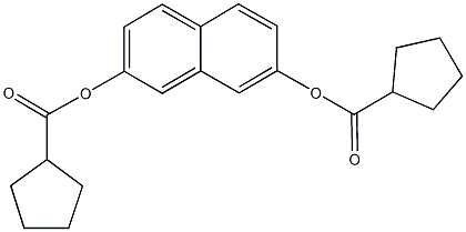 7-[(cyclopentylcarbonyl)oxy]-2-naphthyl cyclopentanecarboxylate Struktur