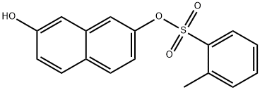 7-hydroxy-2-naphthyl 2-methylbenzenesulfonate Struktur