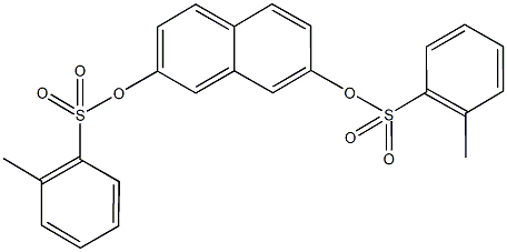 7-{[(2-methylphenyl)sulfonyl]oxy}-2-naphthyl 2-methylbenzenesulfonate Struktur