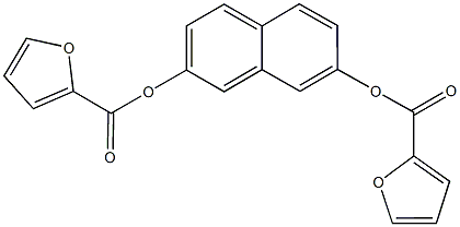 7-(2-furoyloxy)-2-naphthyl 2-furoate Struktur