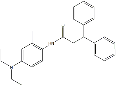 N-[4-(diethylamino)-2-methylphenyl]-3,3-diphenylpropanamide Struktur