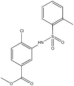 methyl 4-chloro-3-{[(2-methylphenyl)sulfonyl]amino}benzoate Struktur