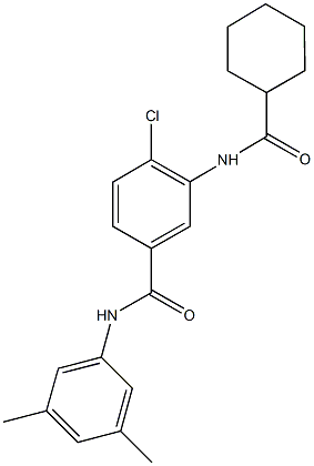 4-chloro-3-[(cyclohexylcarbonyl)amino]-N-(3,5-dimethylphenyl)benzamide Struktur