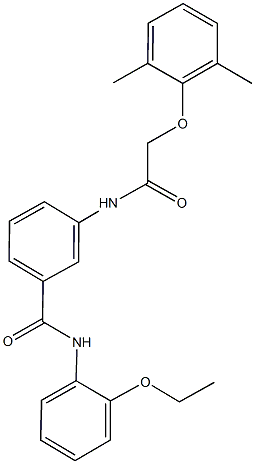 3-{[(2,6-dimethylphenoxy)acetyl]amino}-N-(2-ethoxyphenyl)benzamide Struktur