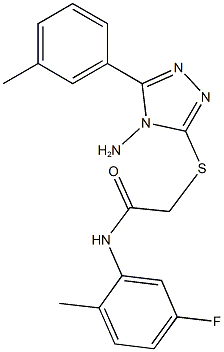 2-{[4-amino-5-(3-methylphenyl)-4H-1,2,4-triazol-3-yl]sulfanyl}-N-(5-fluoro-2-methylphenyl)acetamide Struktur