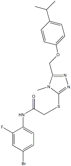 N-(4-bromo-2-fluorophenyl)-2-({5-[(4-isopropylphenoxy)methyl]-4-methyl-4H-1,2,4-triazol-3-yl}sulfanyl)acetamide Struktur