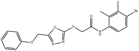 N-(4-bromo-2,3-dimethylphenyl)-2-{[5-(phenoxymethyl)-1,3,4-oxadiazol-2-yl]sulfanyl}acetamide Struktur