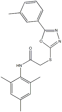 N-mesityl-2-{[5-(3-methylphenyl)-1,3,4-oxadiazol-2-yl]sulfanyl}acetamide Struktur