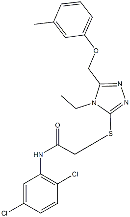 N-(2,5-dichlorophenyl)-2-({4-ethyl-5-[(3-methylphenoxy)methyl]-4H-1,2,4-triazol-3-yl}sulfanyl)acetamide Struktur